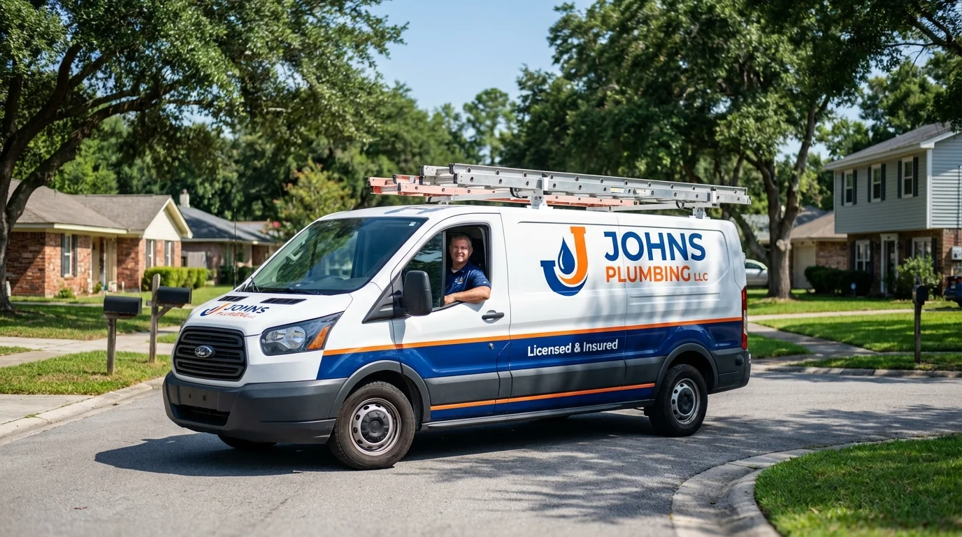 Johns Plumbing LLC service van in Fort Defiance, AZ