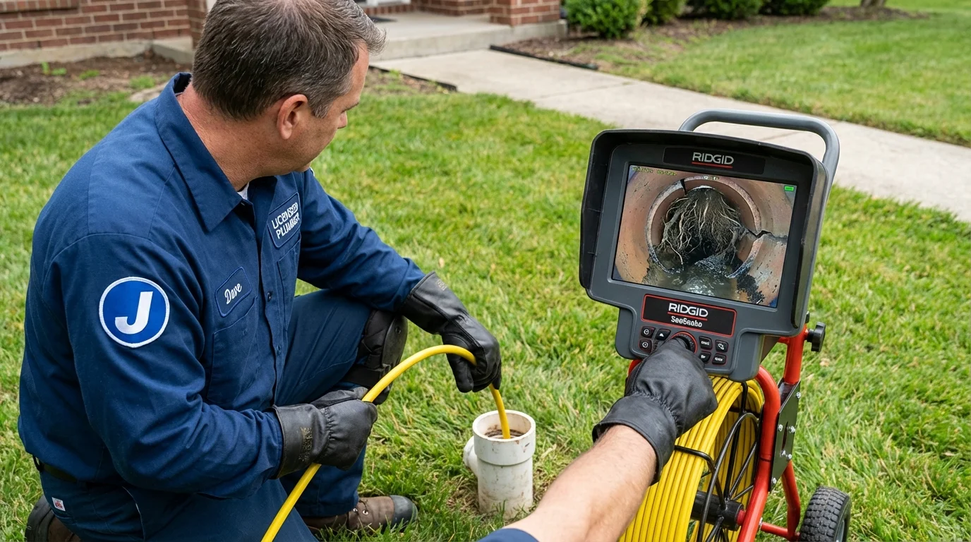 Sewer camera inspection being performed by Johns Plumbing LLC in Fort Defiance